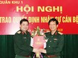 Điều động Phó Tham mưu trưởng Quân khu 1 về Bộ Tổng Tham mưu