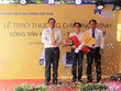 PVcomBank trao giải xe máy Vespa cho khách hàng Long Xuyên