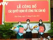 Hậu Giang công bố các quyết định về công tác cán bộ