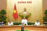 Thủ tướng Nguyễn Xuân Phúc chủ trì phiên họp Chính phủ tháng 5/2019. Ảnh: VGP