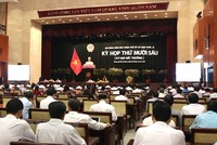 Quang cảnh Kỳ họp thứ 16 Hội đồng Nhân dân Thành phố Hồ Chí Minh. (Ảnh: Trần Xuân Tình/TTXVN).
