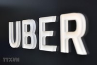 Biểu tượng Uber tại trụ sở ở San Francisco, California, Mỹ. (Ảnh: AFP/TTXVN)
