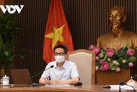 Phó Thủ tướng Vũ Đức Đam chủ trì cuộc họp trực tuyến với Bắc Giang và Bắc Ninh chiều 30/6.