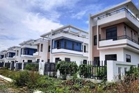 Những căn biệt thự xây dựng không phép đã cơ bản hoàn thành ở Dự án khu dân cư Tân Thịnh. (Nguồn: nhandan.com.vn).