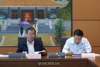 Ông Trần Văn Nam (trái) tại một phiên họp tổ của Quốc hội.
