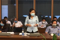 Ủy ban Thường trực Ủy ban Về các vấn đề xã hội, đại biểu Đỗ Thị Lan phát biểu tại cuộc họp (Ảnh - Mỹ An).