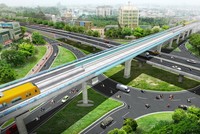 Phối cảnh đường trên cao của tuyến metro 33.000 tỷ ở Hà Nội