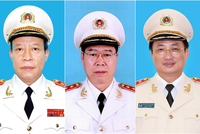 Thượng tướng Lê Quý Vương, Bùi Văn Nam, Nguyễn Văn Thành (từ trái qua phải). Ảnh: Bộ Công an.