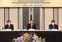 Thủ tướng Phạm Minh Chính phát biểu chào mừng. (Ảnh: Dương Giang/TTXVN).