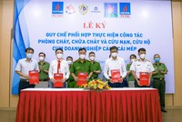 Lễ ký kết "Quy chế phối hợp thực hiện công tác phòng cháy chữa cháy và cứu nạn cứu hộ (PCCC & CNCH) Cụm doanh nghiệp Cảng Cái Mép".