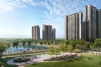 Không gian sống xanh cho cuộc sống cân bằng, một yếu tố quan trọng trong mô hình “live, work, play” tại các dự án này. Ảnh phối cảnh: Masteri Waterfront.