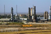 Một cơ sở lọc dầu ở thành phố Kirkuk, phía Bắc thủ đô Baghdad, Iraq. (Ảnh: AFP/TTXVN).