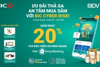 Ưu đãi 20% khi mua bảo hiểm an ninh mạng BIC Cyber Risk qua BIDV SmartBanking