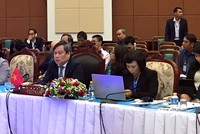 Thứ trưởng Vũ Đại Thắng (thứ 2 từ trái qua) phát biểu tại Hội nghị