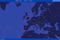 Các tàu chở LNG đang neo đậu dày đặc ở vùng biển của các nước châu Âu. Nguồn: MarineTraffic