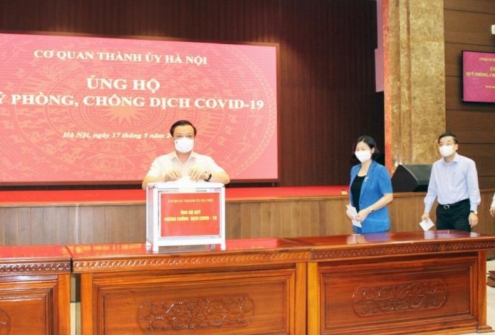Hà Nội: Tiếp nhận 11,37 tỷ đồng ủng hộ công tác phòng, chống dịch Covid-19