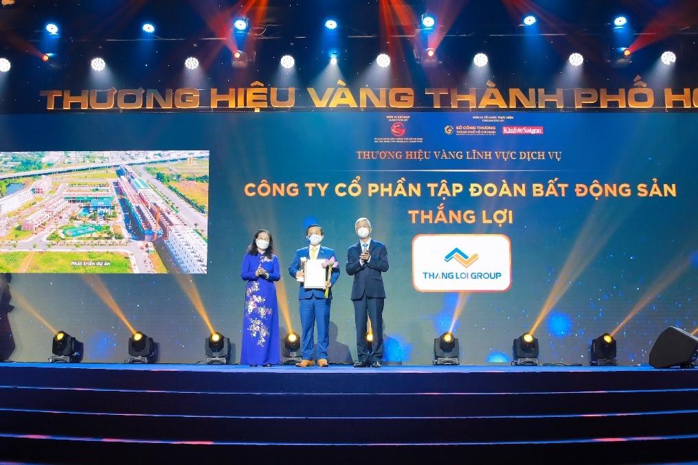 Tập đoàn Bất động sản Thắng Lợi vinh dự nhận giải thưởng “Thương hiệu vàng TP.HCM 2021”