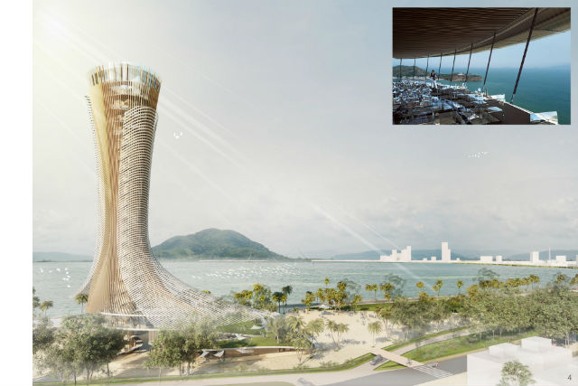 Một doanh nghiệp Bình Định đề xuất xây tháp cao gần 100m có nhà hàng xoay 360 độ