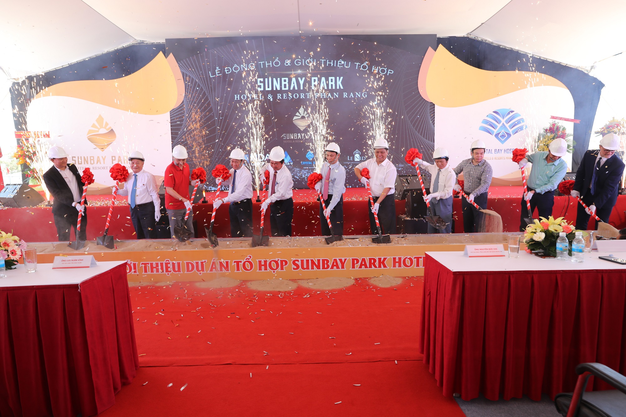 Tập đoàn Crystal Bay cùng đối tác động thổ và giới thiệu dự án tổ hợp nghỉ dưỡng lớn nhất Ninh Thuận