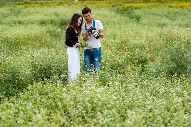 Mãn nhãn vườn hoa tam giác mạch gần 1 ha ở Hà Nội “hút” khách tham quan ảnh 9