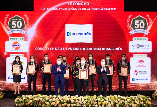 Khang Điền được vinh danh Top 50 công ty đại chúng uy tín và hiệu quả