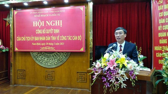 Ông Mai Văn Quyết được bổ nhiệm Giám đốc Sở Kế hoạch và Đầu tư tỉnh Nam Định ảnh 1