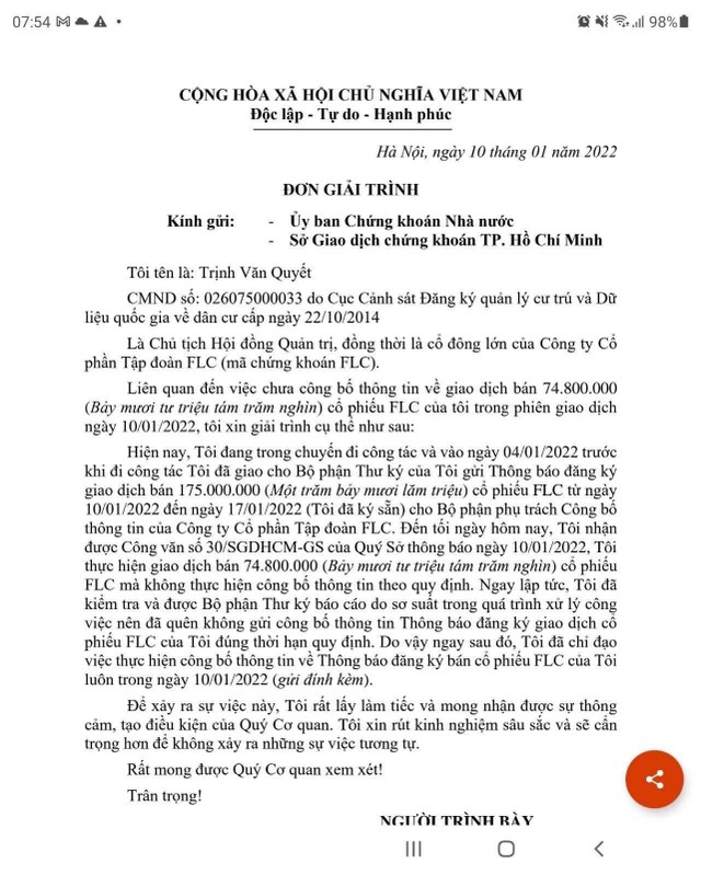 UBCKNN xem xét xử lý vi phạm của ông Trịnh Văn Quyết, website FLC rút hết văn bản đăng ký bán ảnh 3
