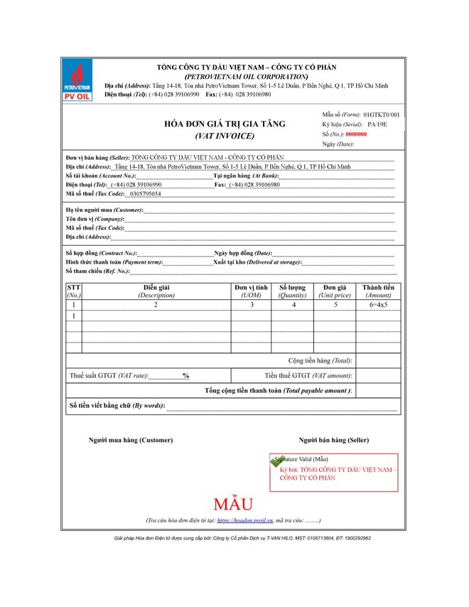 PVOIL chính thức áp dụng hóa đơn điện tử từ ngày 1/7/2019 ảnh 1