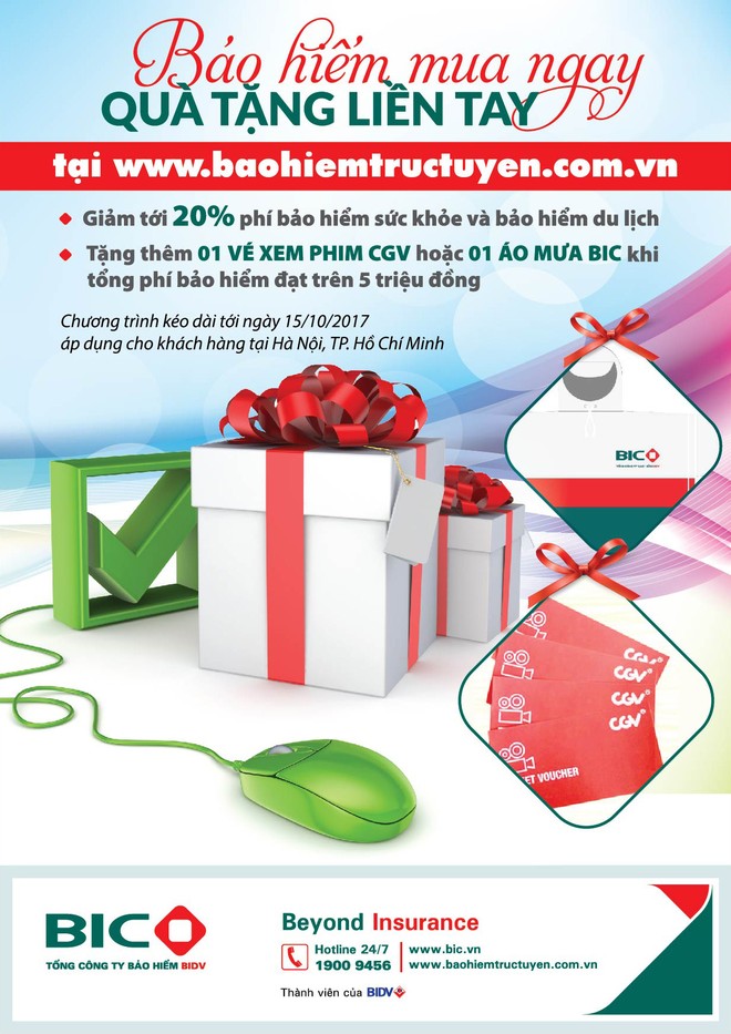 BIC ưu đãi đến 30% phí cho khách hàng mua bảo hiểm trực tuyến ảnh 1