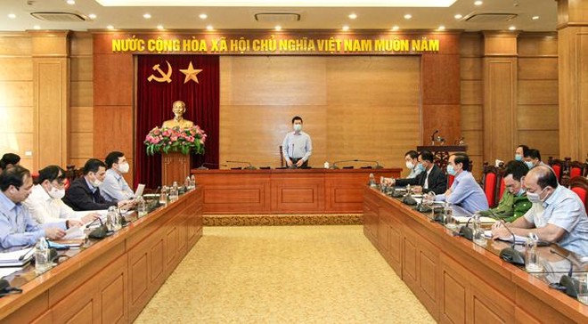 Phó Chủ tịch UBND tỉnh Nguyễn Văn Khước phát biểu chỉ đạo tại buổi làm việc.