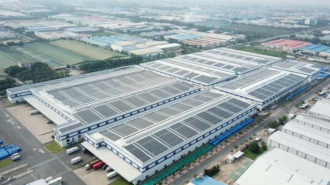Dự án điện mặt trời mái nhà Duy Tân thuộc khu công nghiệp Tân Đô, tỉnh Long An có tổng công suất 9.932,4 kWp do TTC Energy làm chủ đầu tư