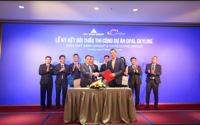 Coteccons và Đất Xanh Group ký kết gói thầu thi công dự án Opal Skyline