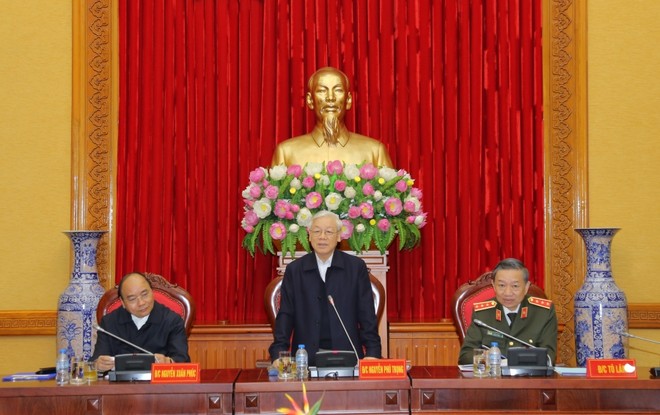 Tổng Bí thư, Thủ tướng dự, chỉ đạo phiên họp Thường vụ Đảng ủy Công an Trung ương