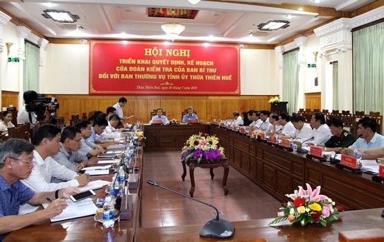 Ban Bí thư công bố kế hoạch kiểm tra tại Thừa Thiên-Huế ảnh 1