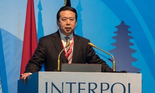 Chủ tịch Interpol Mạnh Hoành Vĩ. Ảnh: Xinhua.