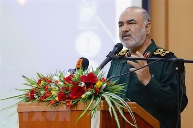 Tư lệnh Lực lượng Vệ binh Cách mạng Hồi giáo Iran (IRGC) Hossein Salami. (Nguồn: IRNA/TTXVN).