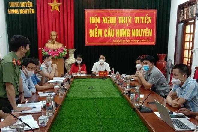 Ban chỉ đạo phòng, chống dịch Covid-19 tỉnh Nghệ An làm việc với huyện Hưng Nguyên.