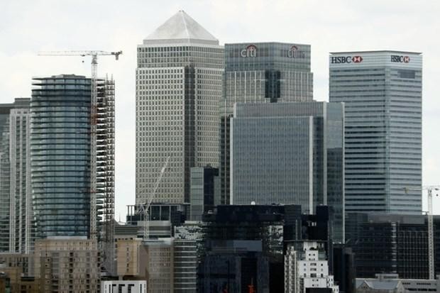 Một góc trung tâm tài chính London. (Ảnh: AFP/TTXVN).