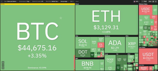 Giá Bitcoin hôm nay ngày 24/9: Twitter giúp "phủ xanh" thị trường tiền ảo ảnh 1