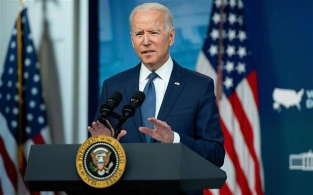 Tổng thống Mỹ Joe Biden phát biểu tại Nhà Trắng. (Ảnh: AFP/TTXVN).