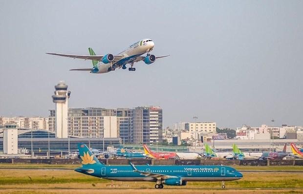 Các hãng hàng không công bố mở lại hàng loạt đường bay nội địa từ ngày 10/10. (Ảnh: CTV/Vietnam+).