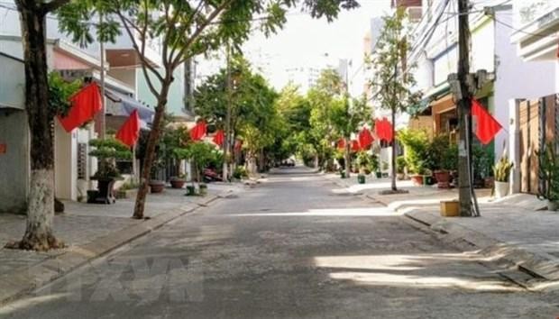 Đường phố khu dân cư 40, phường Hòa Thuận Tây, quận Hải Châu, Đà Nẵng. (Ảnh: TTXVN phát).