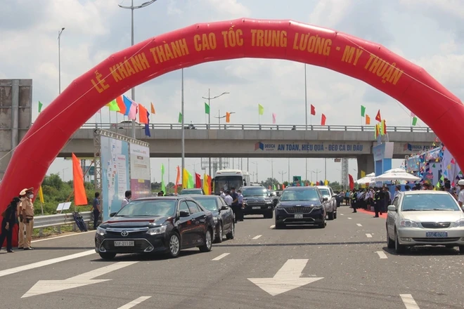 Cao tốc Trung Lương - Mỹ Thuận khánh thành sau 13 năm thi công (Ảnh: CTV).