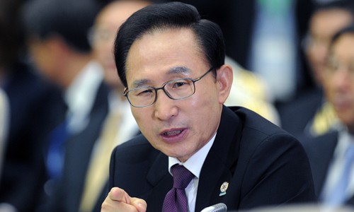 Cựu tổng thống Hàn Quốc Lee Myung-bak. Ảnh:AFP.