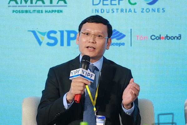Ông Nguyễn Chí Toàn, Giám đốc Marketing VSIP Group chia sẻ tại Diễn đàn. (Ảnh: Lê Toàn)