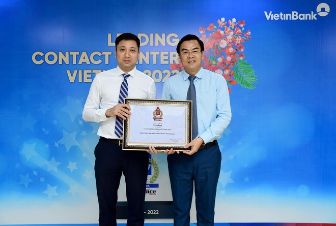 VietinBank vinh dự nhận giải thưởng Trung tâm Dịch vụ khách hàng dẫn đầu Việt Nam 2022