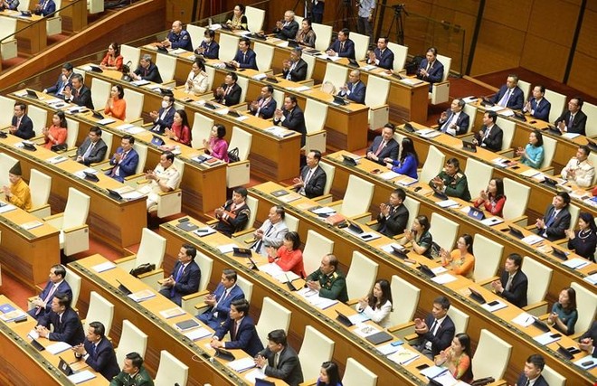 Kỳ họp thứ ba Quốc hội khoá XV khai mạc sáng 23/5/2022 (Ảnh: quochoi.vn)