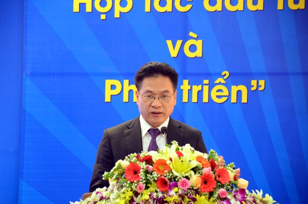 Ông Trần Tuấn Dương- Phó chủ tịch Tập đoàn Hòa Phát đánh giá cao sự năng động của chính quyền Quảng Ngãi trong việc hỗ trợ các nhà đầu tư triển khai dự án. Ảnh: Hà Minh