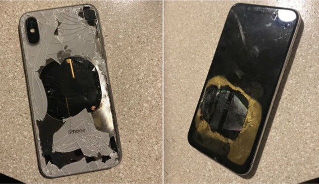 Chiếc iPhone X bị phát nổ sau khi vừa nâng cấp lên bản cập nhật mới.