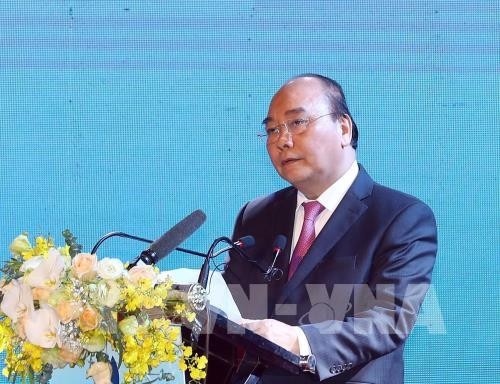 Thủ tướng Nguyễn Xuân Phúc phát biểu tại buổi lễ. Ảnh: Thống Nhất – TTXVN